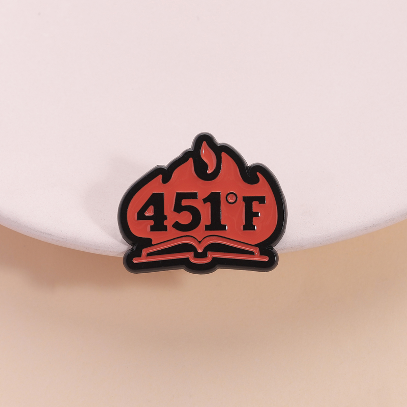Science Buddies - Fahrenheit 451 Boek Emaille Pin Science