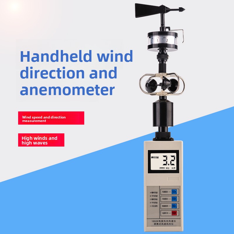Anemometer Wind Speed - Digitale draagbare anemometer met windwijzer –