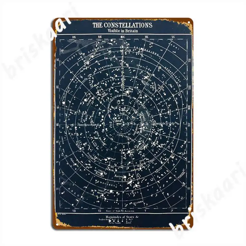 Star Map Poster - Vintage Star Sterrenbeelden Kaart Poster Circa