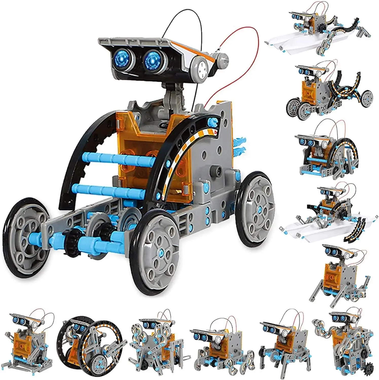 Science Project Robot - 13-in-1 onderwijs zonne-robotspeelgoed DIY-bouw wetenschapsexperimentset voor