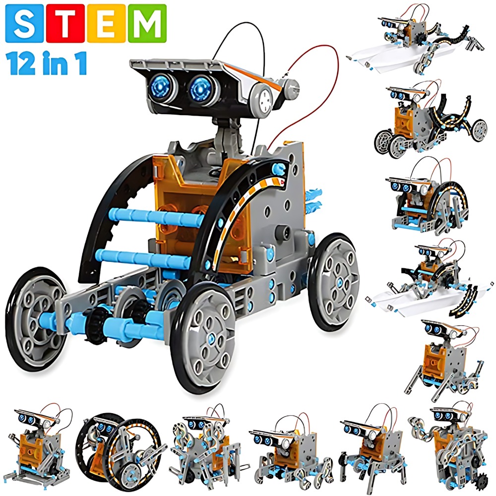Science Toys Diy - Zonne-robot bouwstenen 12 in 1 wetenschappelijke