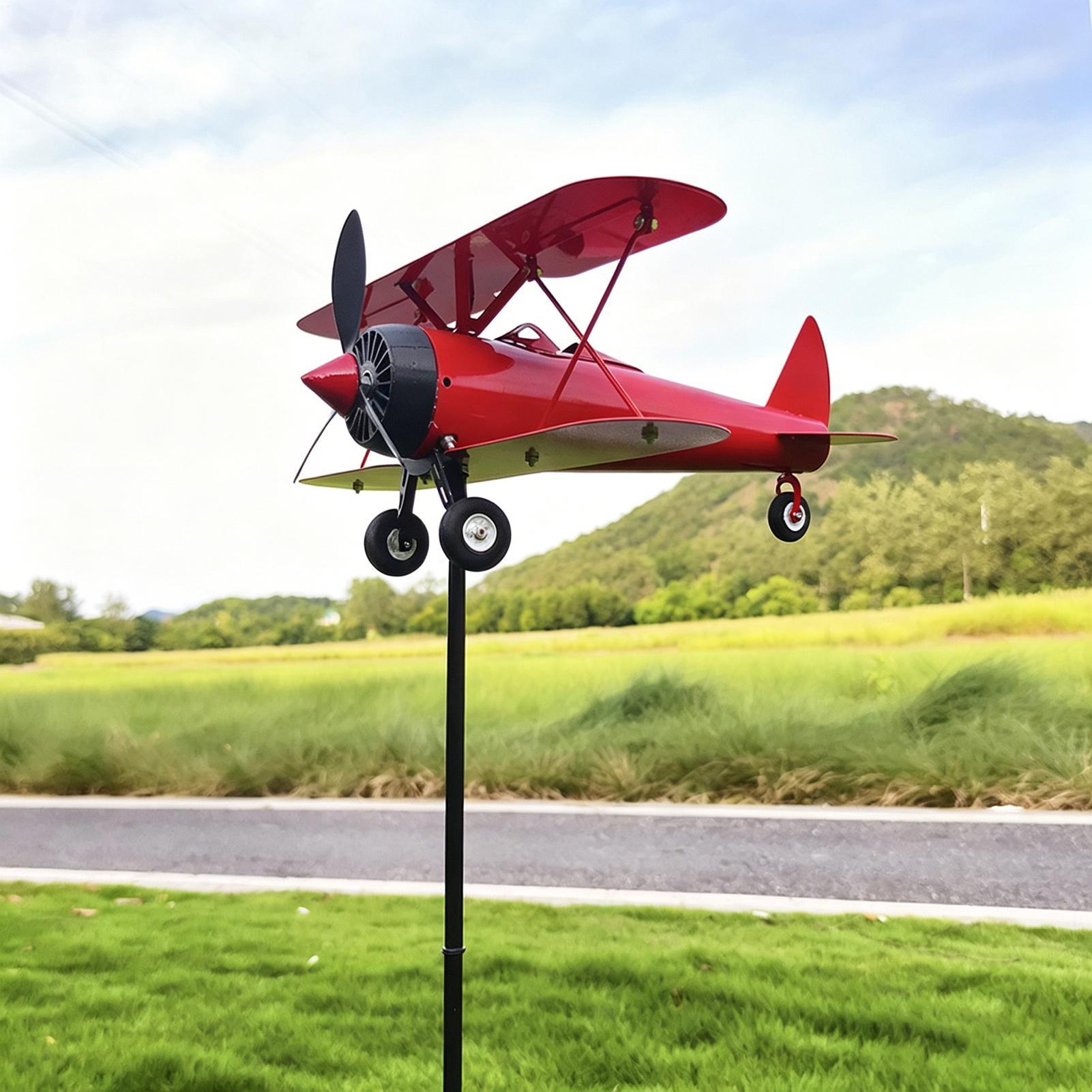 Anemometer Wind Speed - Vliegtuigweervaan Metalen windmolen Windmeetinstrument Vliegtuigwindslinger voor
