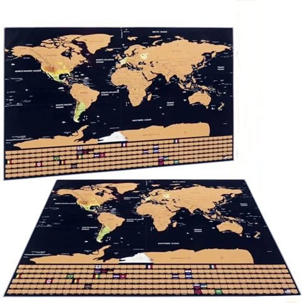 Star Map Poster - Nieuwe Deluxe Travel Scratch World-Map Wall