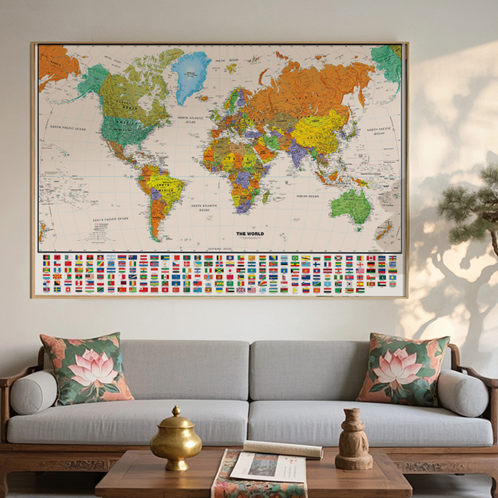 Star Map Poster - 100 * 70 cm wereldkaart klassieke