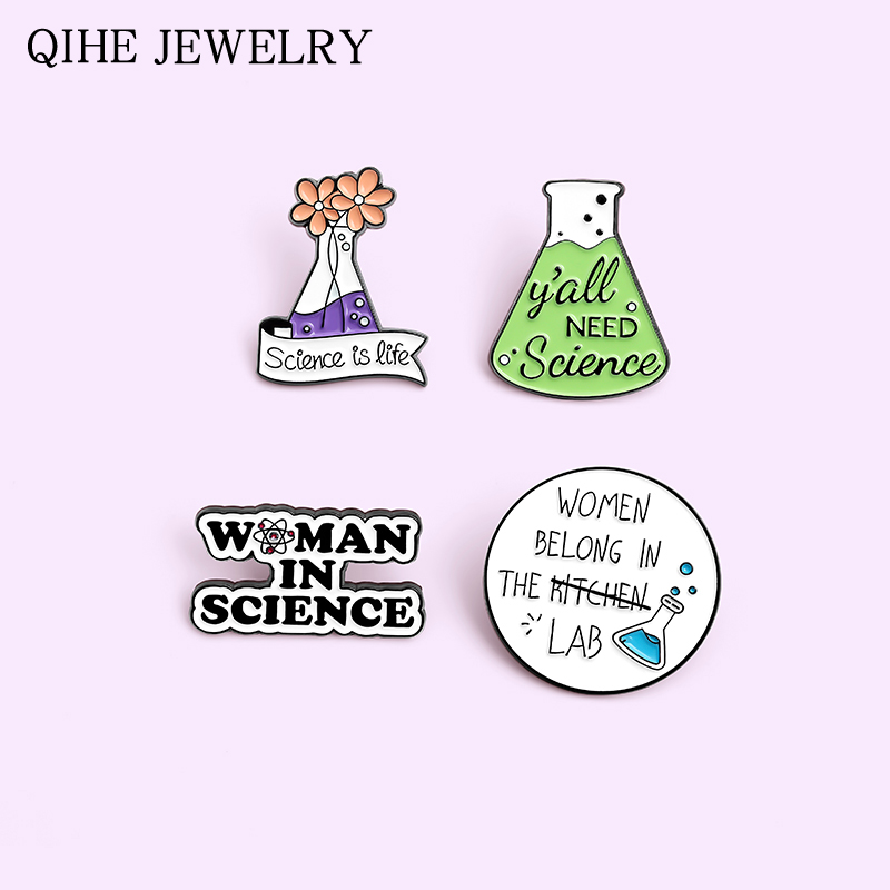 Science Buddies - Chemie Apotheker Emaille Pin Wetenschap Metalen