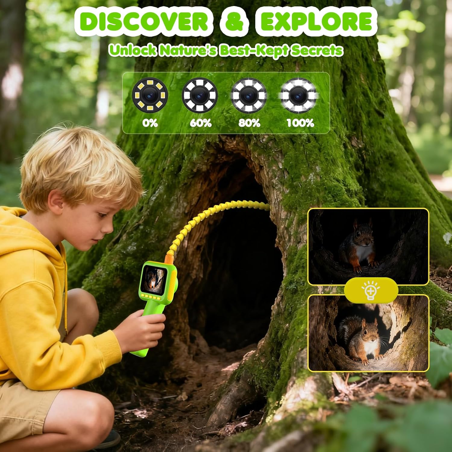Science Kit - Endoscoop voor kinderen, borescoop slangencamera speelgoed