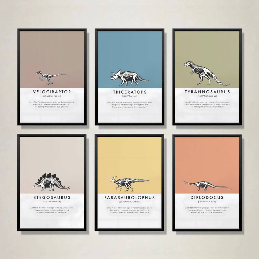 Science Nursery - Dinosaurus skelet poster Dino Fossil Science