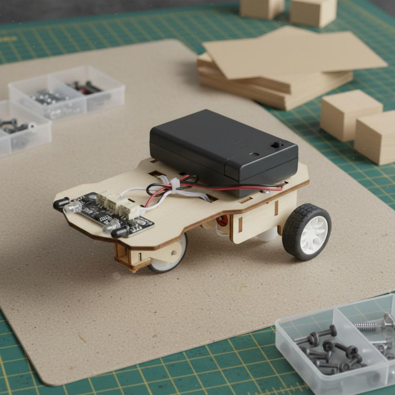 Science Kit - Houten intelligente voertuigbouwpakket Wetenschap en technologie