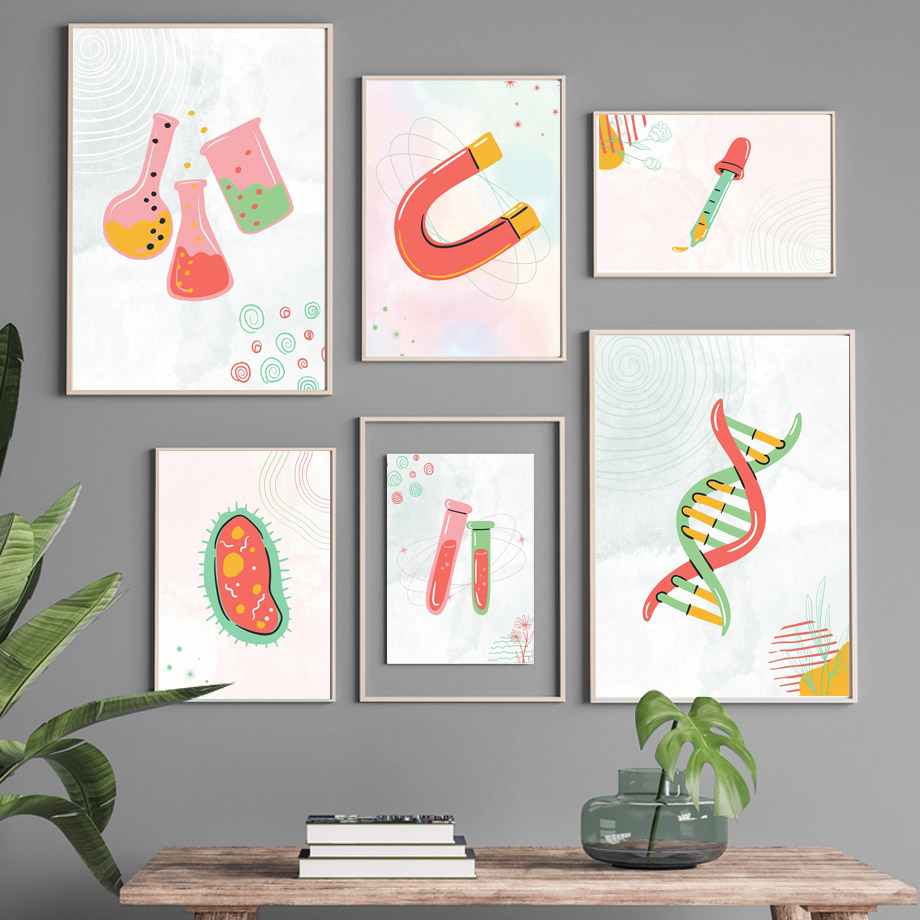 1 stuk frameloos canvas schild - Science Nursery recensie en prijs
