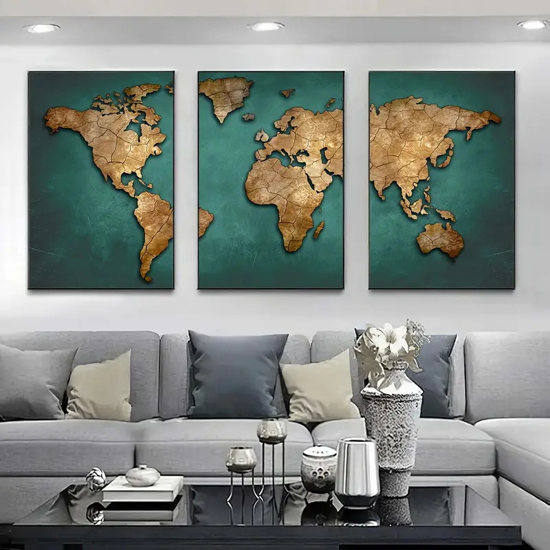 Retro Wereldkaart 3 stks/set C - Star Map Poster recensie en prijs