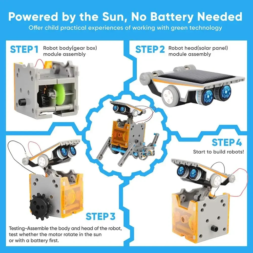 13-in-1 onderwijs zonne-robots - Science Project Robot recensie en prijs