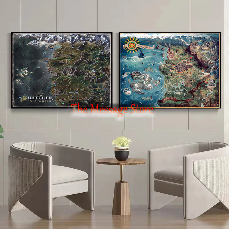 Witcher Wereldkaart Continent  - Star Map Poster recensie en prijs