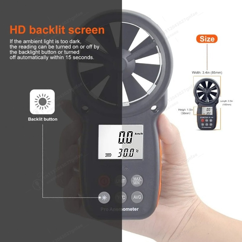 BT-100 Digitale anemometer Han - Anemometer Wind Speed recensie en prijs