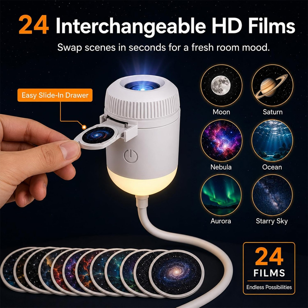 24 Schuifbare Galaxy Sterrenhe - Planetarium Projector Home recensie en prijs