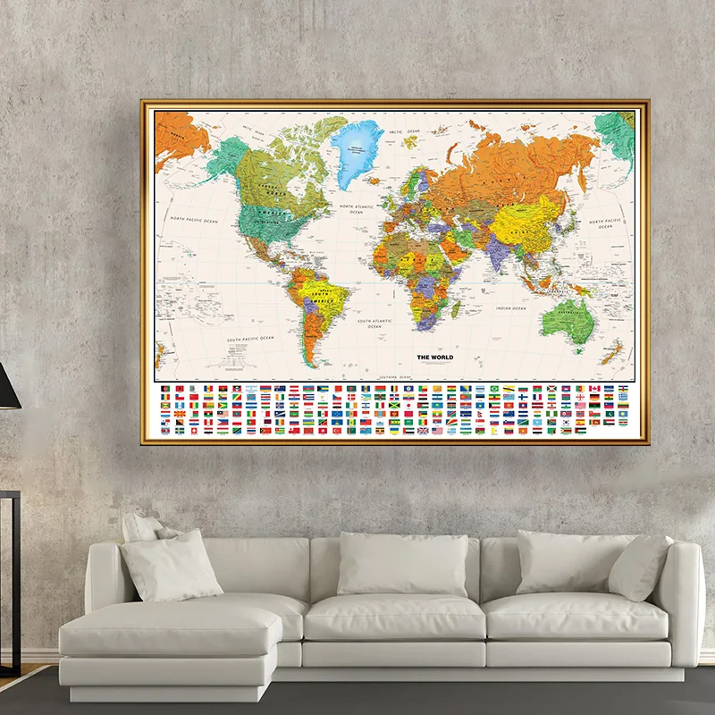 100 * 70 cm wereldkaart klassi - Star Map Poster recensie en prijs