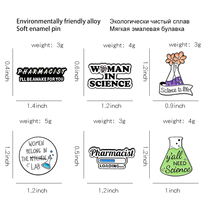 Chemie Apotheker Emaille Pin W - Science Buddies recensie en prijs