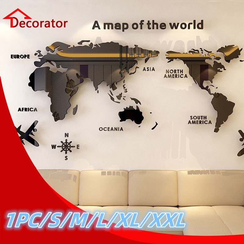 Nordic Wereldkaart Acryl 3d Mu - Star Map Poster recensie en prijs