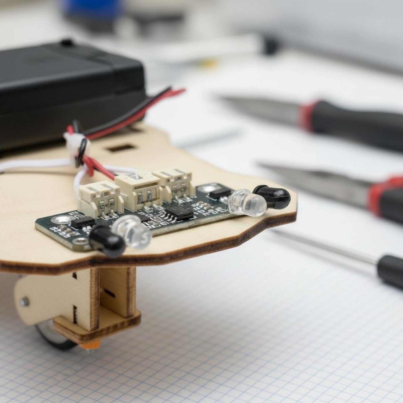 Houten intelligente voertuigbo - Science Kit recensie en prijs